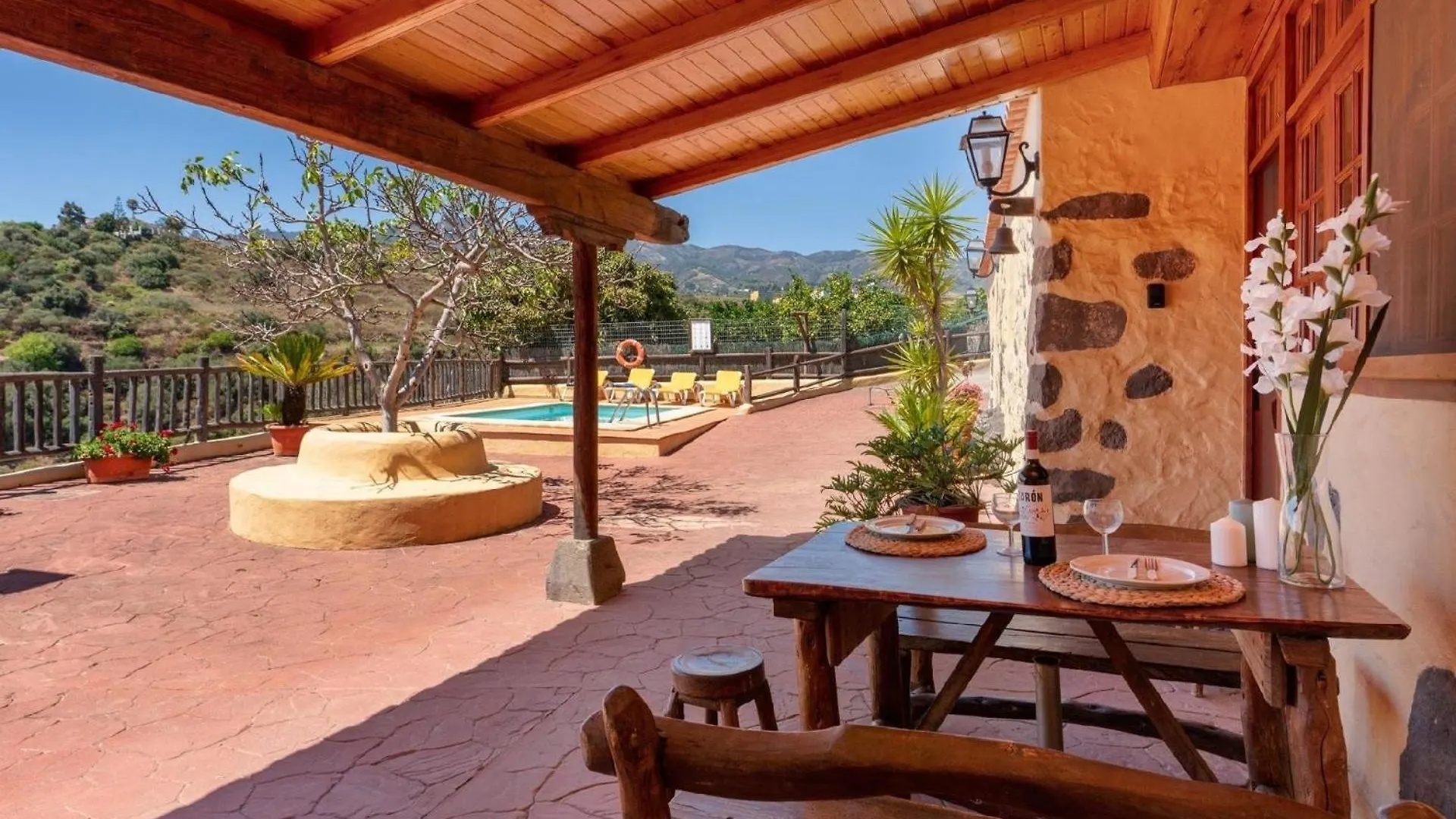 Kanarische Finca Mit Pool Und Herrlicher Aussicht Vega de San Mateo